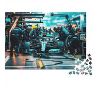 Formula Puzzle for Adults 1000 Piece Recycled Pit Stop Puzzles for Elderly Impossible Hard Difficult Challenging Great Gift Idea for Women 52x38cm/1000pcs