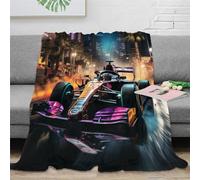 Formula Racer Racing Car Printed Blanket,Ultra Warm Blanket, Living Blanket, Soft And Comfortable Throw, Sofa Blanket 40x50inch(100x130cm)