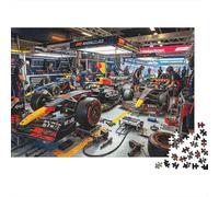 Formula Racing 1000 Piece Jigsaw Puzzle Recycled Pit Stop Senior Puzzles Party Game Props Developing Boy & Girl‘s Intelligence Educational Fun 70x50cm/1000pcs