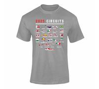 Formula Racing 2025 T Shirt 2 - Grand Prix Circuits Map Tee, Motorsport Fan Shirt, Racing Track T-Shirt for Kids - Grey 1213