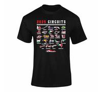 Formula Racing 2025 T Shirt 2 - Grand Prix Circuits Map Tee, Motorsport Fan Shirt, Racing Track T-Shirt for Kids - Black 1213