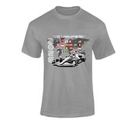 Formula Racing 2026 T Shirt 4 - Grand Prix Circuits Map Tee, Motorsport Fan Shirt, Racing Track Outline T-Shirt for Adults - Grey XX-Large