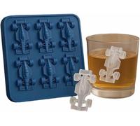 Formula Racing Car Ice Mold, Silicone Racing Car Jello Molds, 6 Cavity Race Car Shape Themed Tumbler Ice Cube Tray and DIY Baking Tool, Silicon Easy Release Ice Mold for Home (Blue)