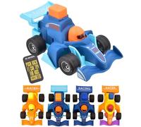 Formula Style Toy Race Car for Kids Bright Colours Plastic Vehicle Child's Imaginative Racing Fun Push and Roll Action Handheld Car for Childrens Toy Cars Collection