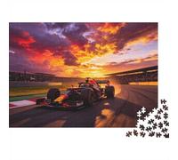 Formulaa Race Jigsaw Puzzles 1000 Pieces Recycled Material Grid Car Racing Adult Jigsaws Developing Boy & Girl‘s Intelligence Parent Child Game Activity 70x50cm/1000pcs
