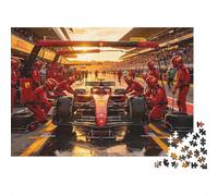 Formulaa Race Puzzle for Adults 1000Pc Recyclable Pit Stop Jigsaw Puzzles Interesting Family Game Props Fun Present for Holiday Blessings Gift 70x50cm/1000pcs