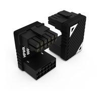 Formulamod 12VHPWR 12+4 Pin Angled Connector, PCI-e 5.0 16 Pin GPU 180 Degree Angled Adapter, U Turn Power Adapter for RTX40' Series Graphics Card (Connector Z Black)