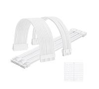 Formulamod Sleeve Extension Power Supply Cable Kit 18AWG ATX 24P+ (2) EPS 8-P+(3) PCI-E8-P with Combs for PSU to Motherboard/GPU