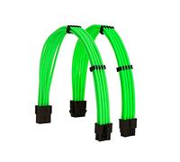 FormulaMod Sleeve Extension Power Supply Cable Kit 18AWG EPS 8-P+PCI-8-P with Cable Combs for PSU to Motherboard/GPU (Green)