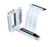 FormulaMod V3 Vertical GPU Bracket Kit with PCIe 5.0 x16 Riser Cable, Adjustable (13-17cm) Mount, 5V ARGB Sync, Heavy-Duty Steel, 90-Degree Gen5 Riser for ATX/MATX (7-Slot Open-PCI Design) (White)