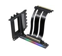 Formulamod Vertical GPU Bracket Kit ARGB with PCIe 5.0 x16 Riser Cable | Adjustable (13-17cm) Mount,5V ARGB Sync,Heavy-Duty Steel,90-Degree Gen5 Riser for ATX/MATX,7-Slot Open-PCI Design