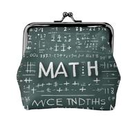 Formulas Shapes Theory Math Coin Purses, Small Card Case Wallet For Men Women For Shopping And Casual Outings, Black, One Size, Art Deco