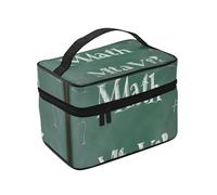 Formulas Shapes Theory Math Lesson -Print Waterproof Cosmetic Bag for Travel & Gym - Large Makeup Organizer Compartments, Premium Twill Fabric, Leak-Proof Design