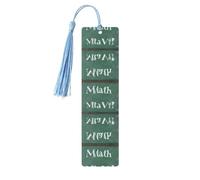 Formulas Shapes Theory Math Lesson -Print Wooden Bookmarks with Tassel for Readers and Book Lovers - Artistic Handmade Gifts for Teachers Colleagues Office Desk Decor.