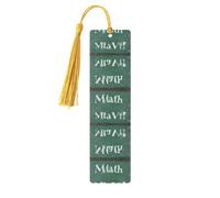 Formulas Shapes Theory Math Lesson -Print Wooden Bookmarks with Tassel for Readers and Book Lovers - Artistic Handmade Gifts for Teachers Colleagues Office Desk Decor.