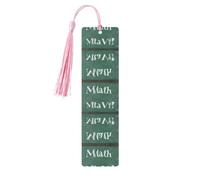 Formulas Shapes Theory Math Lesson -Print Wooden Bookmarks with Tassel for Readers and Book Lovers - Artistic Handmade Gifts for Teachers Colleagues Office Desk Decor.