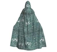 Formulas Shapes Theory Math Lesson Word Adult Hooded Cloak Vampire Witch Cape Halloween Christmas Cosplay Costumes Themed Parties