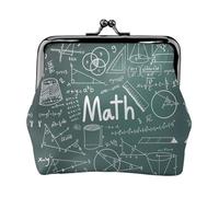 Formulas Shapes Theory Math Lesson Word Coin Purses, Small Card Case Wallet For Men Women For Shopping And Casual Outings, Black, One Size, Art Deco