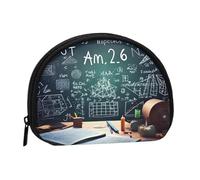 Formulas Shapes Theory Math Lesson Word Minis Storage Bag Shell Wallet Small Coin Purse with Minis with Zipper Change Purse for Coin Keys You Can Also Store Any Small Objects You Want
