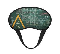 Formulas Shapes Theory Math Lesson Word Print Blackout Sleep Mask for Women & Men, Zero Eye Pressure Eye Mask for Travel and All - Around Sleep