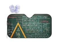 Formulas Shapes Theory Math Lesson Word Print Car Windshield Sun Shade, Foldable Foil Sun Shade Car Windshield Cover All Weather Universal Fit Auto Car Trunk SUV, 130x70 CM