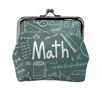 Formulas Shapes Theory Math Lesson Word Print Charm and Versatile Coin Purse Exquisite Waterproof Kiss Lock Wallet for Keys Cards