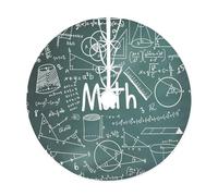 Formulas Shapes Theory Math Lesson Word Print Christmas Tree Skirt,Christmas Decoration,For Winter New Year'S Holiday Parties.