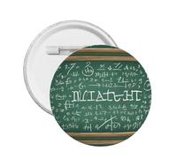 Formulas Shapes Theory Math Lesson Word -Print Custom Round Enamel Pin - Alloy Metal Lapel Badge For Jacket, Bag, Gift Idea.