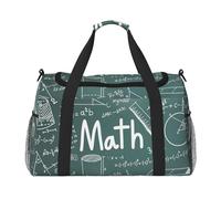 Formulas Shapes Theory Math Lesson Word Print Functional Travel Tote Ample Space Travel Bag Foldable Carry On Tote for Weekender