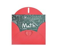 Formulas Shapes Theory Math Lesson Word Print Greeting Cards With Envelopes,Holiday,Birthday,Wedding,And All Occasions