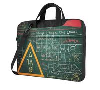Formulas Shapes Theory Math Lesson Word Print Laptop Bag Case 13 inch, Computer Sleeve Cover with Shoulder Strap and Handle Briefcase Carry Case for Men Women to Work School Travel