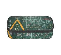 Formulas Shapes Theory Math Lesson Word Print Large Capacity Pencil Case, Stationery Pencils Case Bag with Compartments, Portable Pencil Pouch Pencil Bag with Zipper for Students Teachers Office