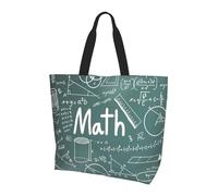 Formulas Shapes Theory Math Lesson Word Print Large Capacity Shoulder Bag Women Men Crossbody Bags Daily Use Travel Shopping