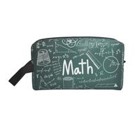 Formulas Shapes Theory Math Lesson Word Print Large Capacity Travel Toiletry Bag Unisex Daily Use Storage Weekend Trips Pouch