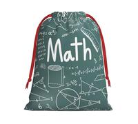 Formulas Shapes Theory Math Lesson Word Print Multi-Functional Drawstring Reusable Gift Pouch Daily Storage All Occasions Use