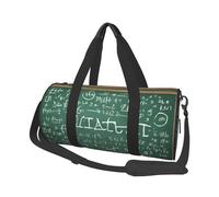 Formulas Shapes Theory Math Lesson Word -Print Round Travel Bag Large Capacity Duffel with Multiple Pockets Lightweight Foldable for Gym Weekend Trips.