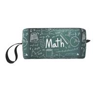 Formulas Shapes Theory Math Lesson Word Print Simple Organizer Pouch, Lightweight Travel Bag, Foam Padded Cosmetic Case