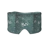 Formulas Shapes Theory Math Lesson Word Print Sleep Eye and Ear Muffs Soft Blackout for Adults Kids Comfortable Travel Nap Aid
