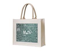 Formulas Shapes Theory Math Lesson Word Print Stylish Tote Bag Reusable Shopping Eco-Friendly Canvas Travel Outdoor Everyday