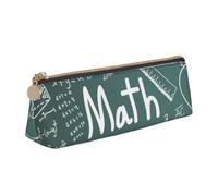 Formulas Shapes Theory Math Lesson Word Print Stylish Triangular Pencil Case Pouch for Large-Capacity Stationery Organizer