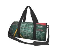 Formulas Shapes Theory Math Lesson Word Print Travel Duffel Bag Large Foldable Round Travel Carry on Bag with Adjustable Shoulder Strap for Weekender Overnight Flight Hospital Sports