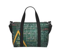 Formulas Shapes Theory Math Lesson Word Print Travel Duffel Bag, Lightweight Water-Resistant Weekender Spacious Gym & Travel Bag for Men, Women & Teens