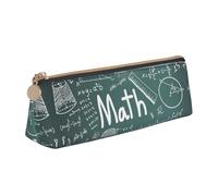 Formulas Shapes Theory Math Lesson Word Print Triangular Pencil Case Pouch Large-Capacity Stationery Organizer Office Accessory