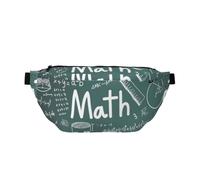 Formulas Shapes Theory Math Lesson Word Print Women Men Crossbody Bag Waist Pack Pouch Large Capacity Festival Travel Gym