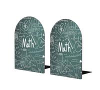 Formulas Shapes Theory Math Lesson Word Print Wooden Bookends,Sturdy And Stylish Book Organizer,Good Presents For Book Lovers