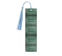 Formulas Shapes Theory Math Lesson Word -Print Wooden Bookmarks with Tassel for Readers and Book Lovers - Artistic Handmade Gifts for Teachers Colleagues Office Desk Decor.