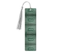 Formulas Shapes Theory Math Lesson Word -Print Wooden Bookmarks with Tassel for Readers and Book Lovers - Artistic Handmade Gifts for Teachers Colleagues Office Desk Decor.