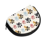 Formulas Shapes Theory Math Lesson Word Printed Coin Purse Mini Pouch Change Zipper Wallet Gifts for Women Girls, Dog Paw Pattern, One Size, Dog Paw Pattern