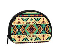 Formulas Shapes Theory Math Lesson Word Printed Coin Purse Mini Pouch Change Zipper Wallet Gifts for Women Girls, Ethnic Geometric Pattern, One Size