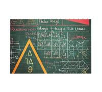 Formulas Shapes Theory Math Lesson Word Printed Jigsaw Puzzle 14.4x9.8 CM, Rectangular Puzzle Challenging Game for Adults Gifts, Family Fun Decorative Wall Decor